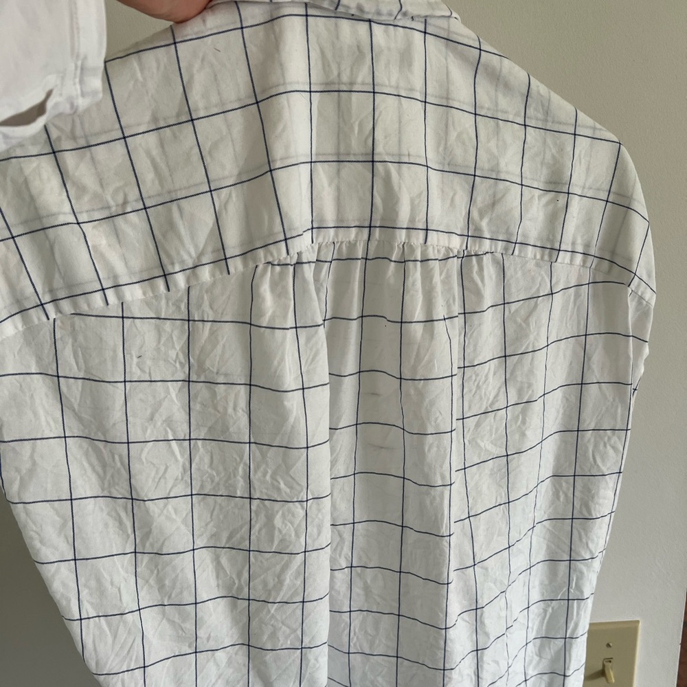 ❤️Madewell blouse, windowpane, short sleeve, size S - Picture 5 of 5